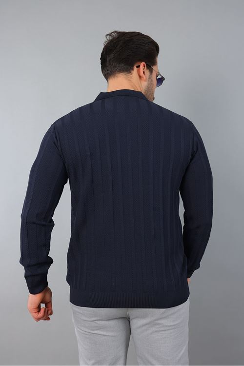 Erkek Polo Yaka Çizgili Triko