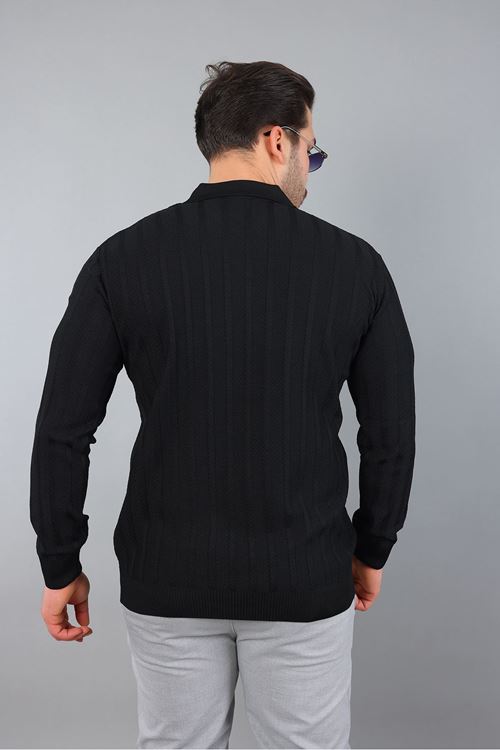 Erkek Polo Yaka Çizgili Triko