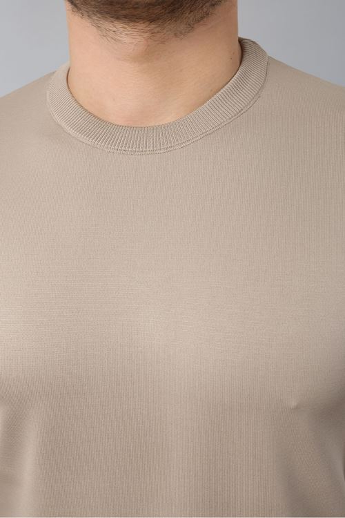 Erkek Uzun Kol Bisiklet Yaka Düz Triko