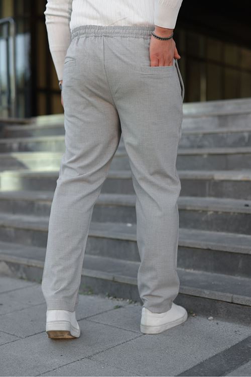 Erkek Baggy Bel Lastik Bez Ayağı Kumaş Pantolon