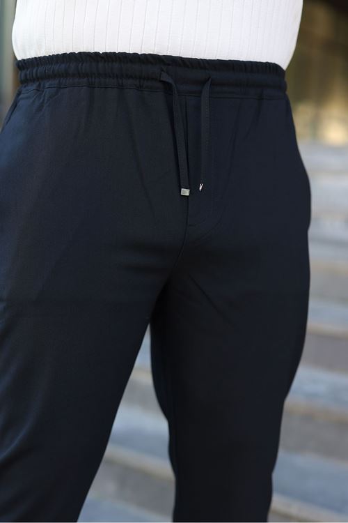 Erkek Baggy Bel Lastik Bez Ayağı Kumaş Pantolon