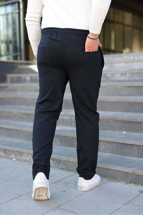 Erkek Baggy Bel Lastik Bez Ayağı Kumaş Pantolon