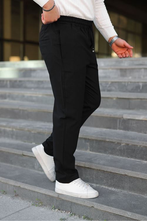 Erkek Baggy Bel Lastik Bez Ayağı Kumaş Pantolon