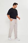 Erkek Baggy Parçalı Desen Yan Etiketli Gabardin Pantolon 721