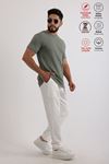 Erkek Fitilli Zinox Kumaş Tişört & Fermuarlı Duble Kumaş Pantolon Takım