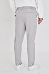 Erkek Bel Yarım Lastikli Kemerli Double Paça Dabıl Face Kumaş Slim Fit Pantolon