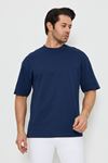 Erkek Bisiklet Yaka Oversize 2 Ip T-shirt