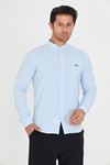 Slim Fit Hakim Yaka Erkek Gömlek Günlük Kullanıma Uygun