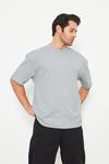 Erkek Bisiklet Yaka Oversize 2 Ip T-shirt
