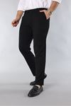 Siyah Erkek Slim Fit Likralı Bilek Boy Italyan Kesim Kumaş Pantolon Dil11