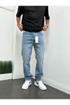 Baggy Mavi Renk Eskitme Kot Pantolon - kopya