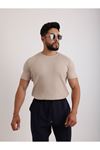 Zinox Kumaş Basic Kendinden Desenli T-shirt